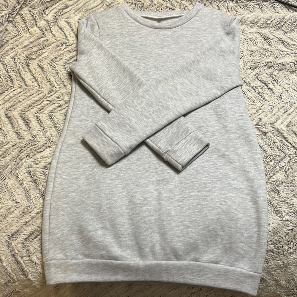 Women's Fleece Long Sweatshirt Dress